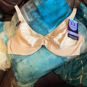 Bali Bra Taupe Passion Comfort U Back Minimizer Underwire Back Closure 34C New.